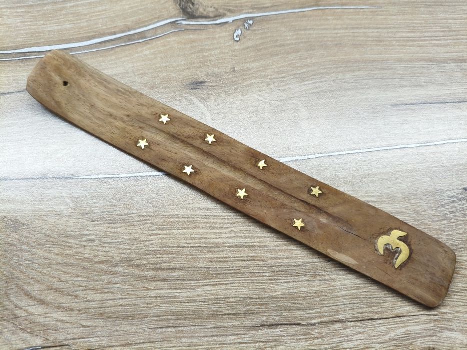 Подставка для благовоний из дерева с бронзовыми вставками