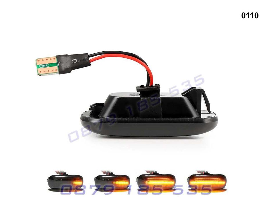 Динамични бягащи мигачи Audi A2 A3 A4 A6 A8 TT странични светлини ауди