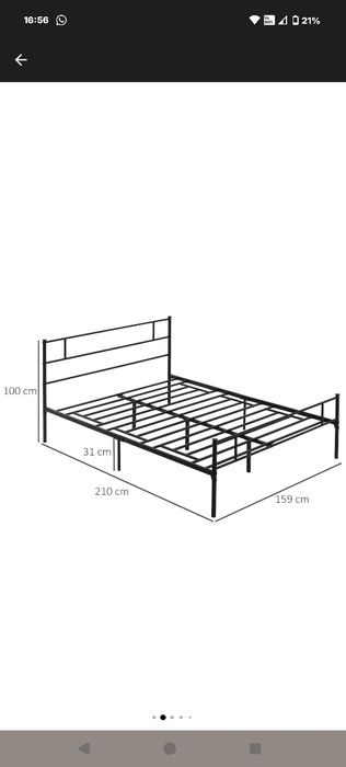 Cadru pat metalic si saltea