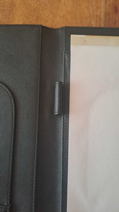 папка луксозна за документи кожена черна A4