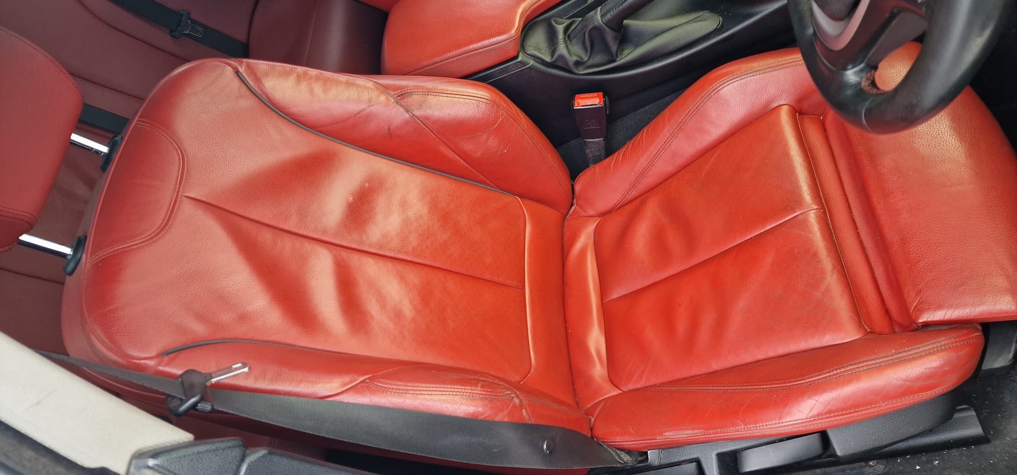 Interior scaune piele rosie cu încălzire bmw f36 seria 4 grancoupe