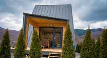 Cabana stil A-Frame si case din structura de lemn