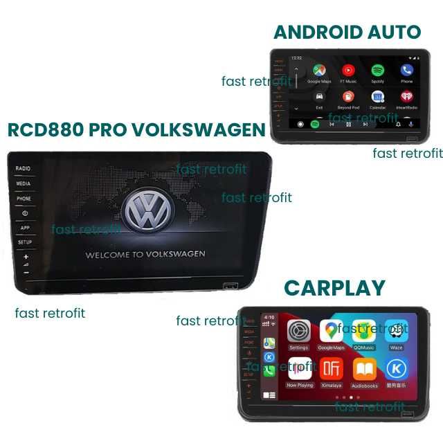 Navigatie MIB 2 Rcd360 Pro, RNS 510/RNS315, Carplay, Android Auto