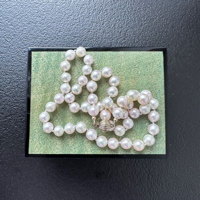 colier perle naturală Akoya si aur