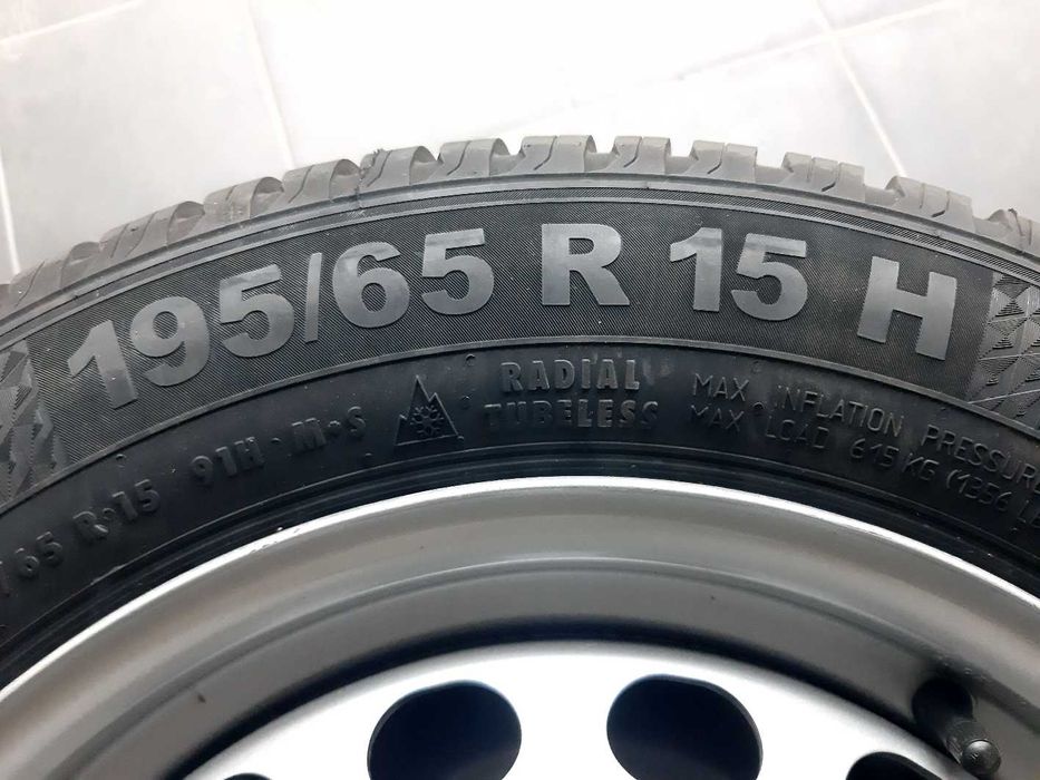 Roti complete iarna noi pe 15", 5/112 cu Semperit 195/65/R15