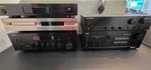 Echipamente audio vintage: amplif, CD player, tuner, boxe, egalizator