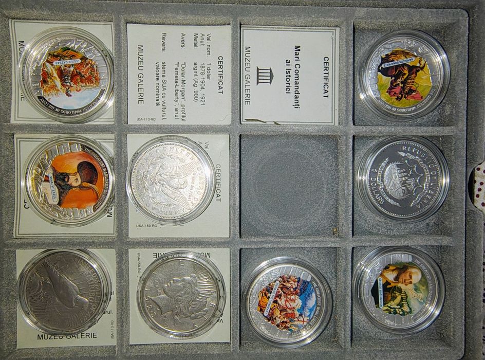 Monezi vechi, argint, medalioane de colectie