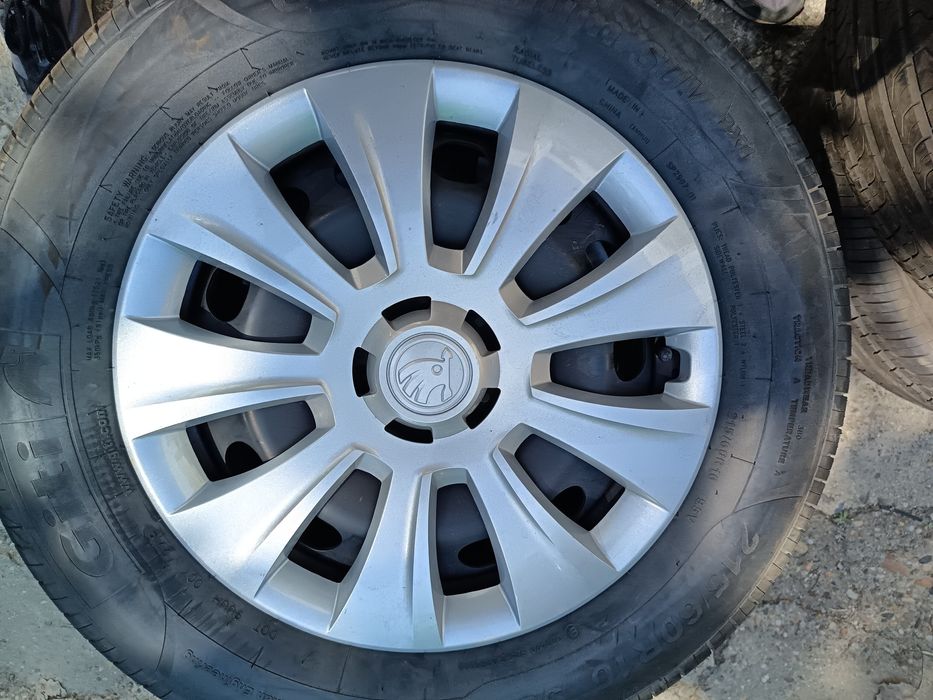 Jante skoda tabla + capace originale 16 5x112