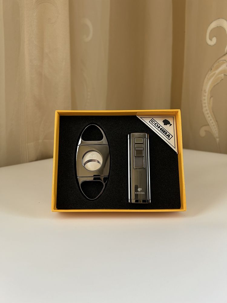 COHIBA подаръчен комплект (запалка+резачка за пури)