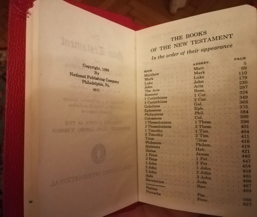 Noul Testament / New Testament - 1968 / USA