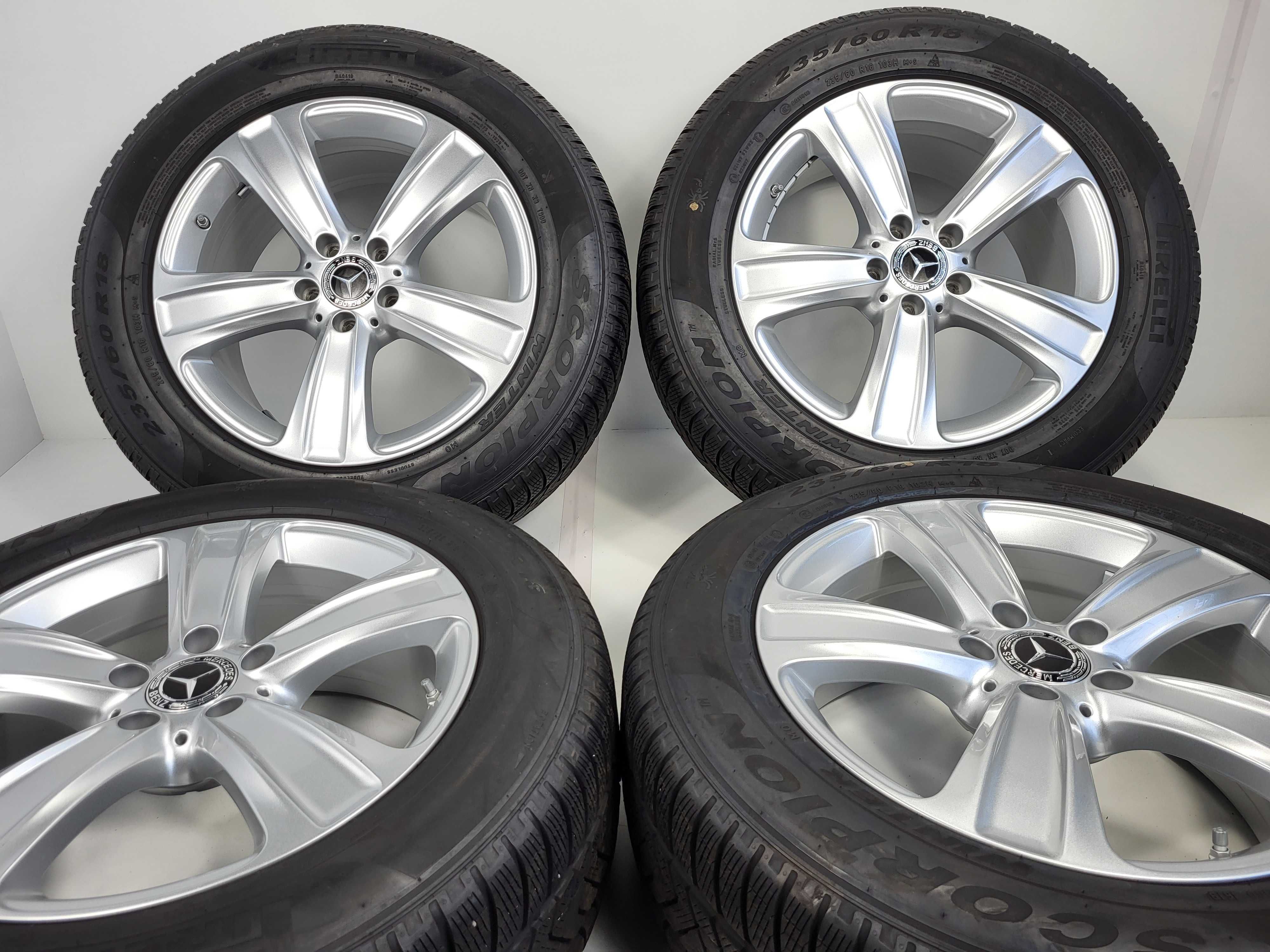 Jante OE Mercedes 5x112 R18 + anv 235 60 18 Pirelli ff bune