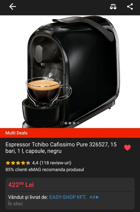 Espresor cafea capsule