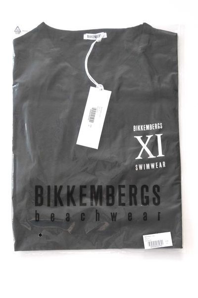 Промо BIKKEMBERGS-S/М/L/XL-Оригинална черна мъжка тениска 100% памук