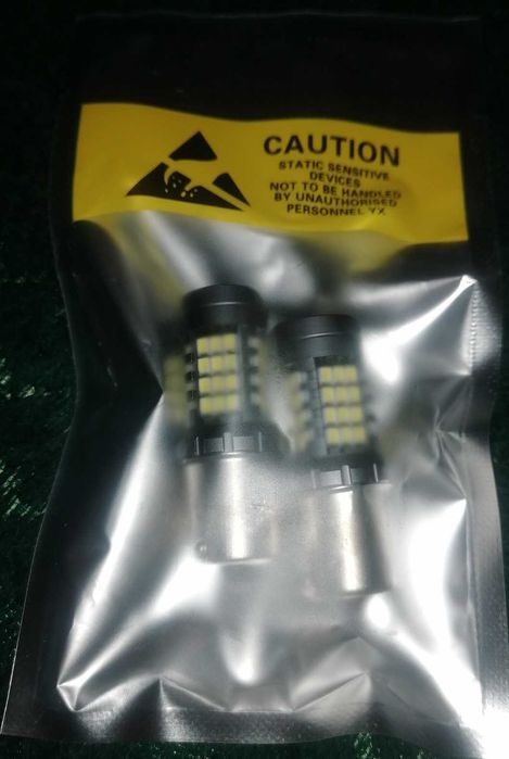 Set 2 Becuri Led auto P21W 1156 lumina alba 6000k