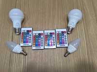 Set 4 becuri LED RGBW E14/E27 250 lm/806 lm Osram cu telecomenzi