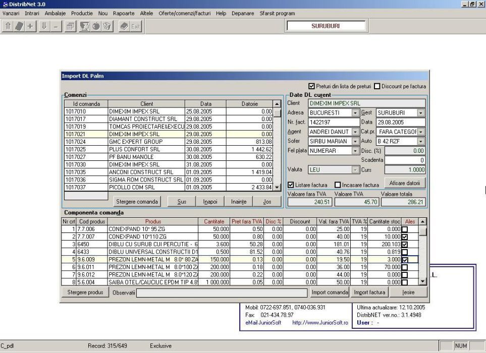 DistribNET 3.1 (program de gestiune-contabilitate) [Software PC]