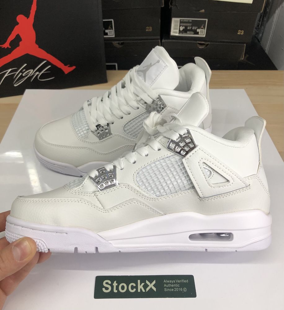 White Air Jordan 4 Retro Pure Money White Money Jordan 4 Pure Money