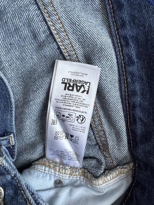 Blugi Karl Lagerfeld pantaloni scurti 3/4 trei sferturi blugi scurti