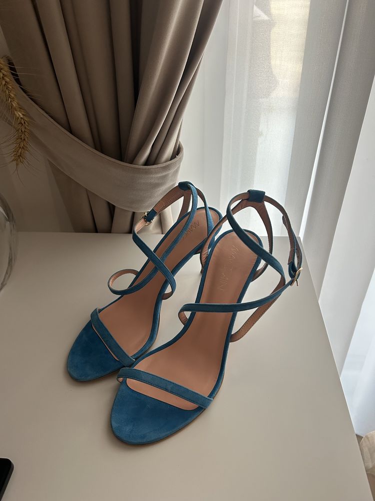 Marc Cain sandale albastre din piele