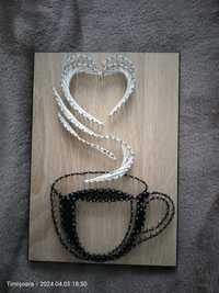 Strung art(tablou cu ata)-ceasca de cafea