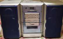 Sistem audio stereo Trion, radio-cd mp3 și casetofon impecabil