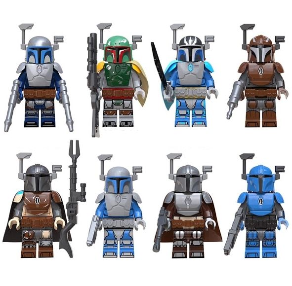 Set 8 Minifigurine tip Lego Star Wars: The Mandalorian Armor and Guns