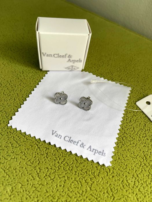 van cleef обеци детелина ван клиф сребърни от неръждаема стомана топ