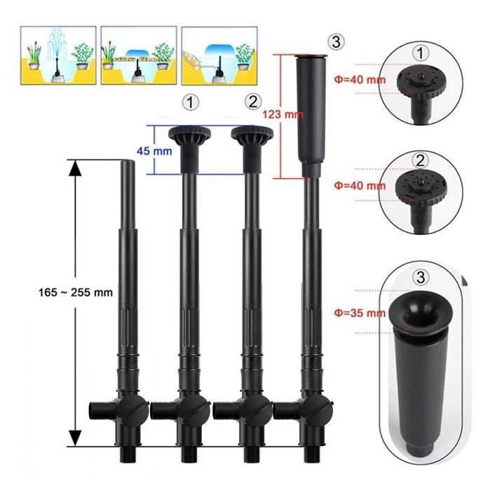 Pompă de fântână de grădină 1000L/h 22W, pompă de iaz, pompă de jet