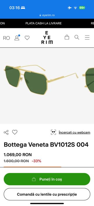 Ochelari bottega Veneta soare!