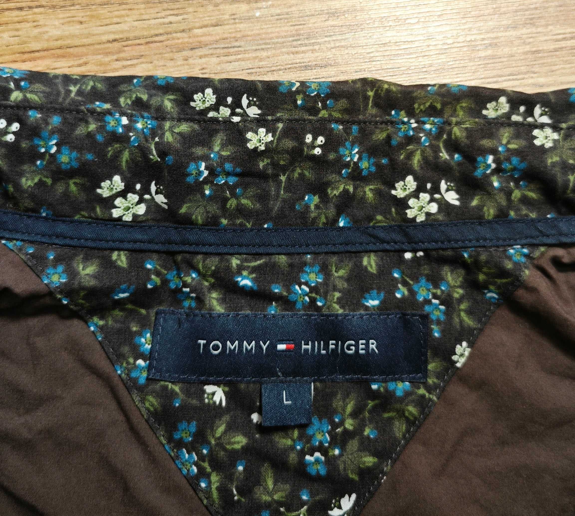 Tommy Hilfiger Оригинална фларална мъжка риза с дълъг ръкав на цветя L