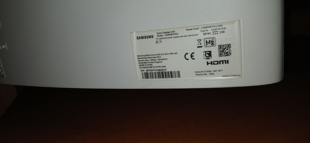 Monitor Samsung C32F391FWU