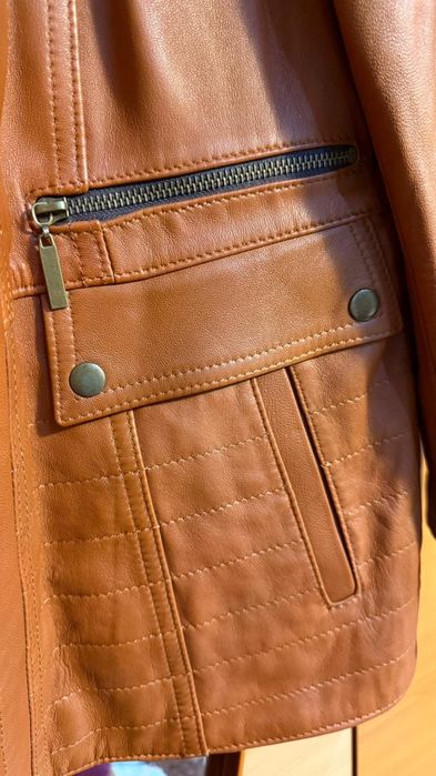 Jacheta piele lucrata manual!