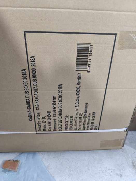 Cadita cabina dus Kadda 2018 A 90 x 90 noua sigilata