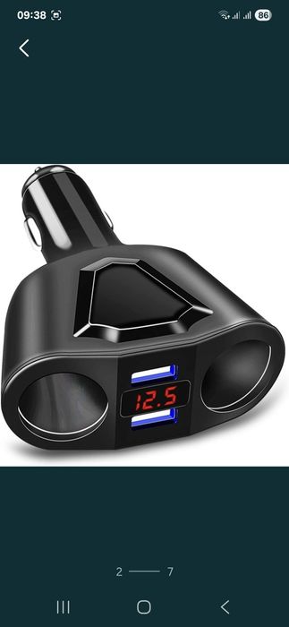 Incarcator priză brichetă•usb•voltmetru