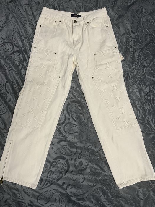 Pantaloni Louis Vuitton Beige Monogram