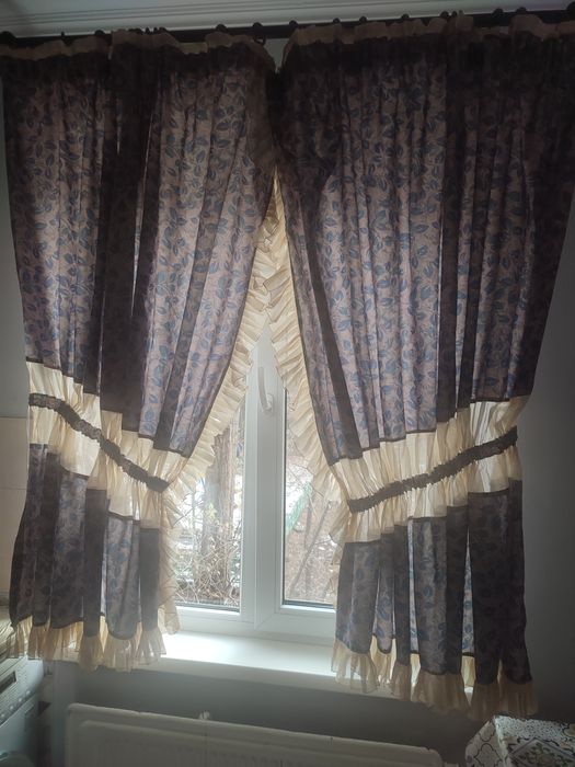 Тюль      абрикосового цвет