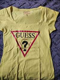 Tricou Guess, galben nou