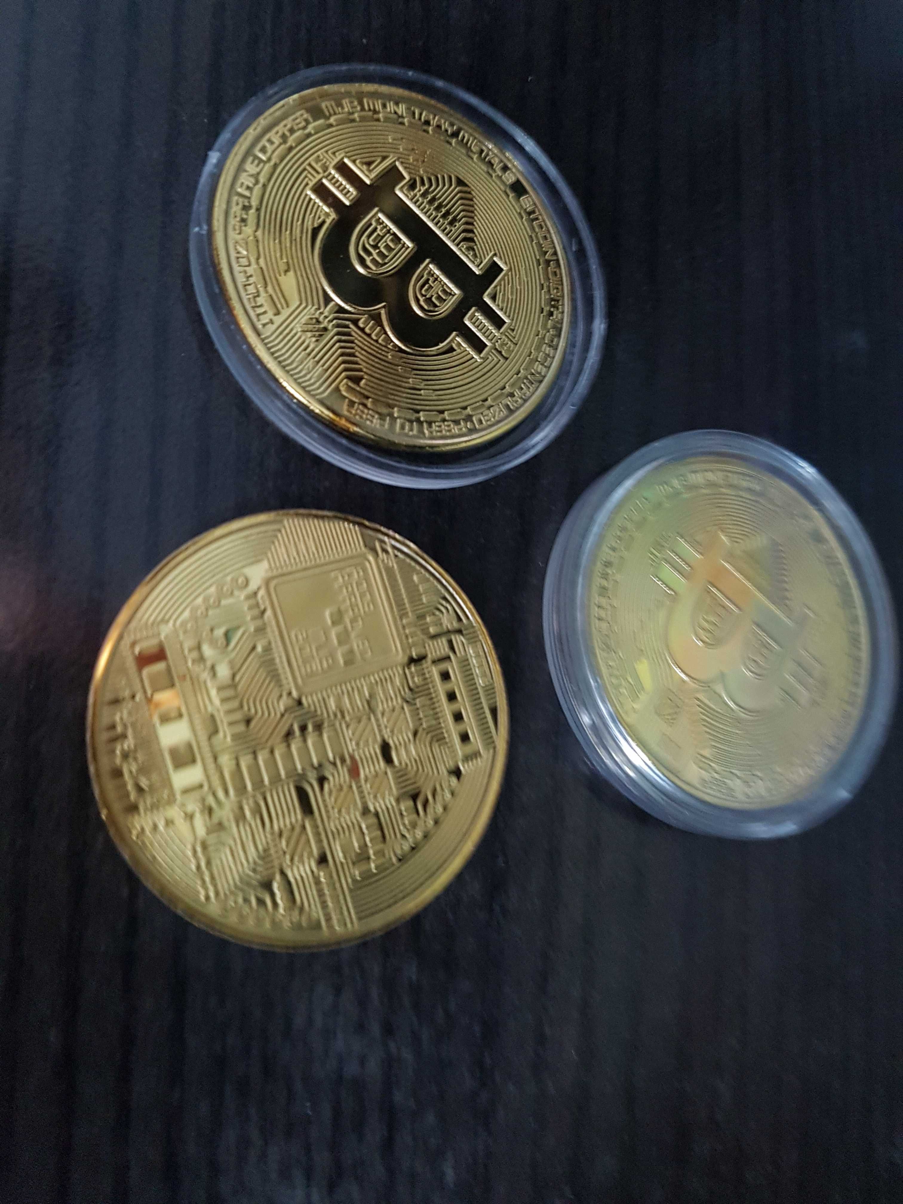Moneda crypto pentru colectionari, GMO, Bitcoin, aurie