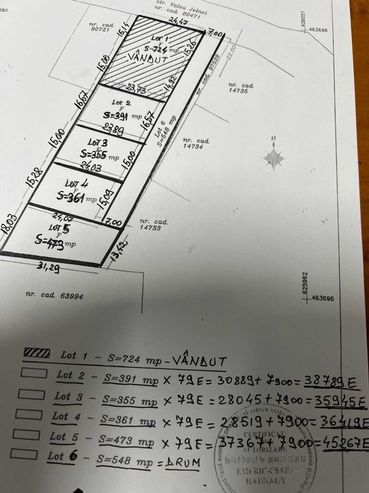 Vand 5 parcele de teren intravilan,foarte aproape de Podul Jelnei!