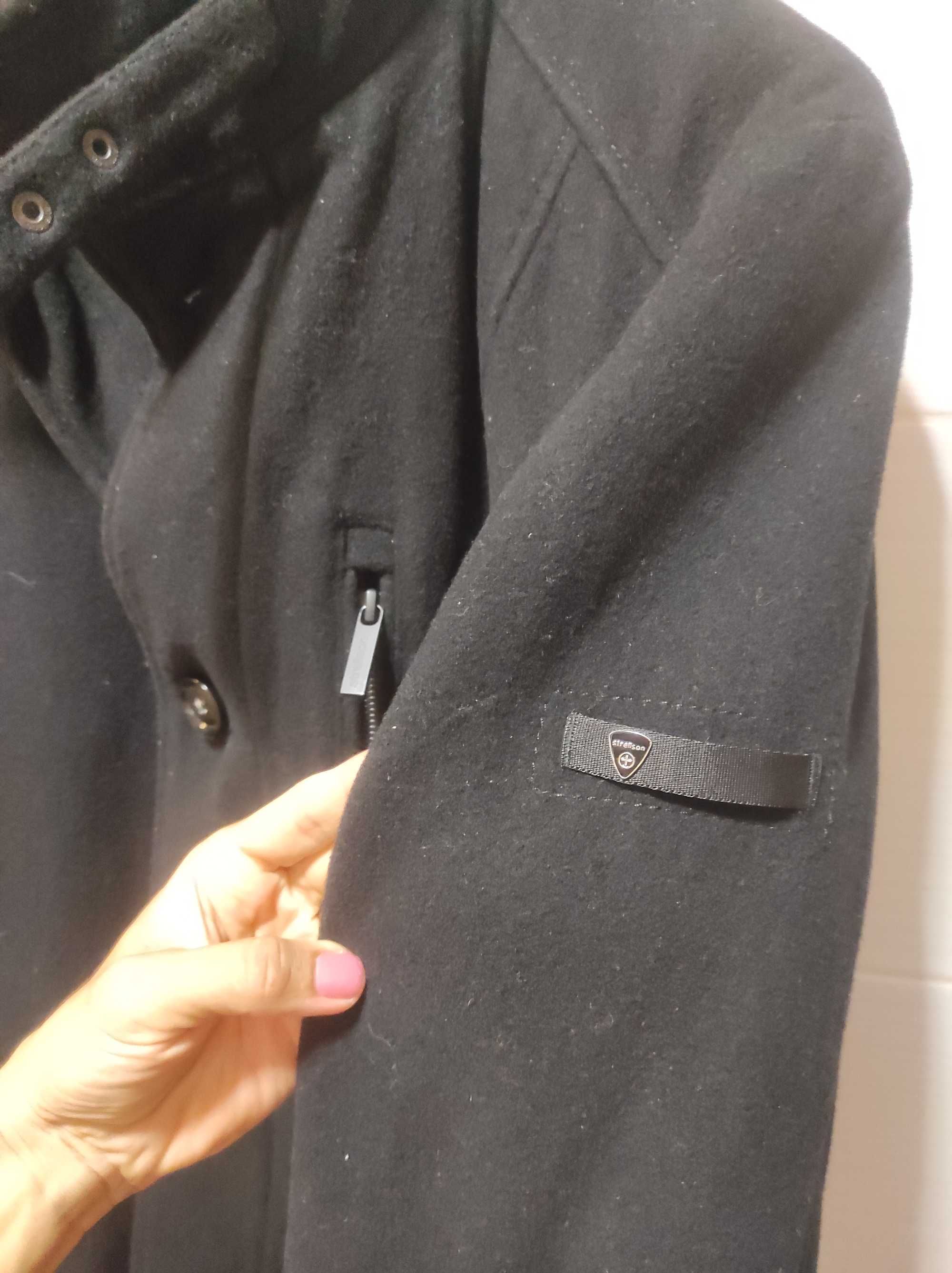 Strellson Черно вълнено палто, размер Л, 40 лв