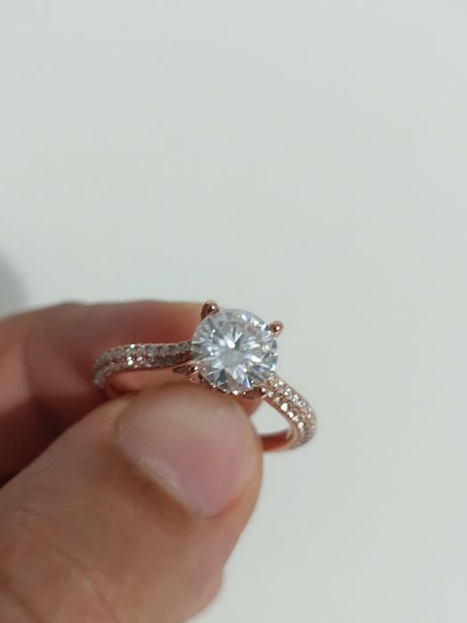 Inel de dama din argint placat cu aur