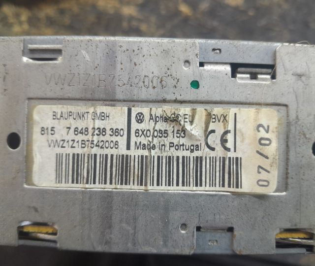 Radio casetofon 6x0035153 Volkswagen VW Golf 4  [din 1997 pana  2006] seria
