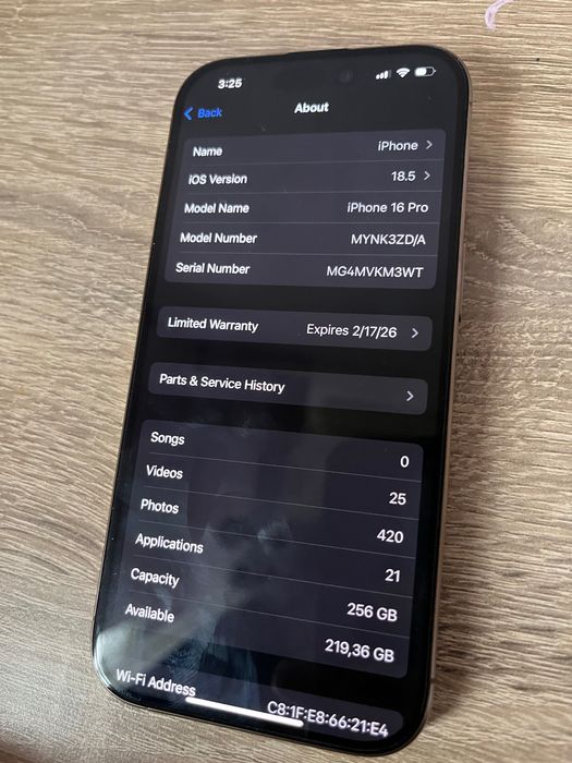 Iphone 16 pro 256GB