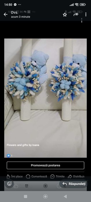 Vând lumânare botez