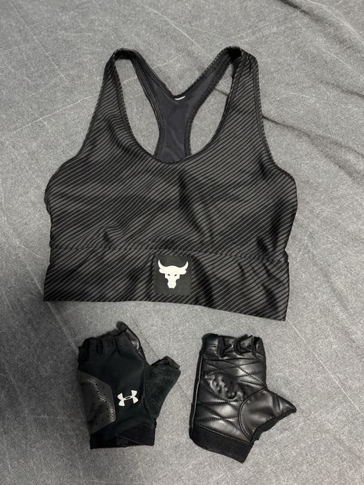 Топ для фитнеса Under Armour и Перчатки