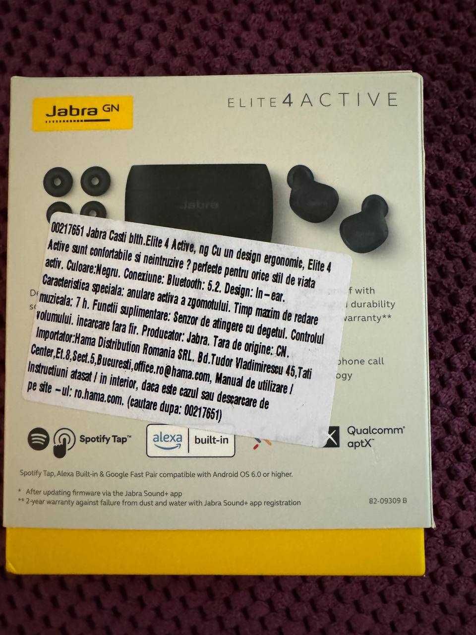 Jabra Elite 4 Active - Черни