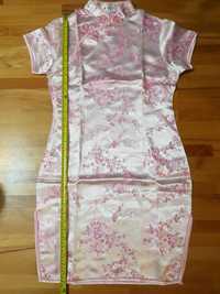 Rochie chinezeasca traditionala roz