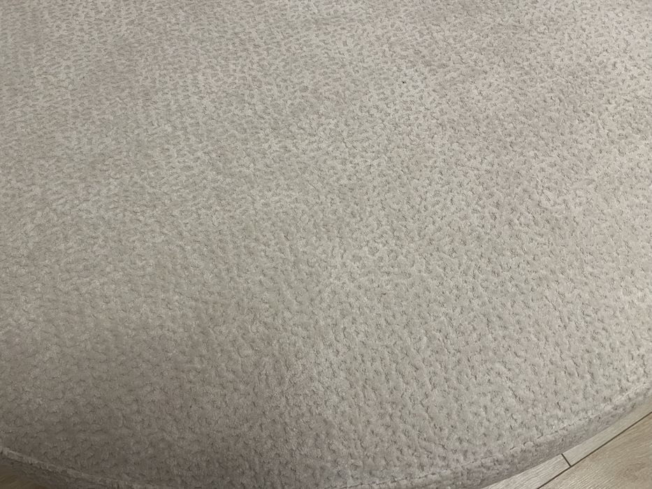 Coltar crem plusat extensibil +masuta+ taburet