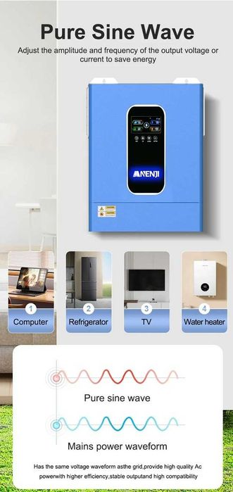 Invertor solar hibrid ANENJI 11KW 48V Sinus pur, WiFi, functie paralel
