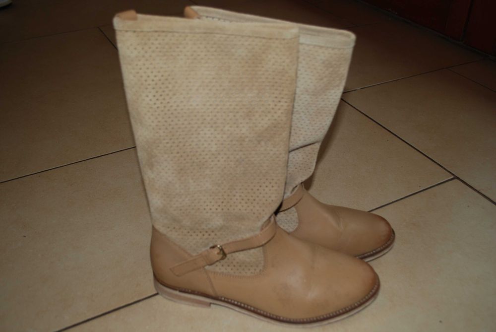 Cizme piele / piele intoarsa Zara girls, marimea 37